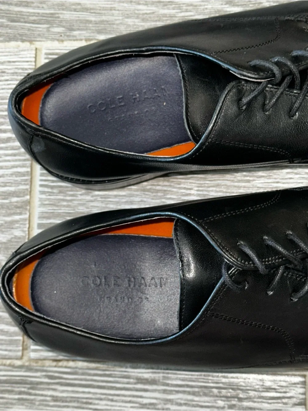 Cole Haan Lenox Hill Dress Cap Toe Oxfords Men’s 10 Black Leather Derby Shoes